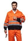 주황색/황색 높은 시정 재킷, 사려깊은 안전 재킷 EN ISO 20471