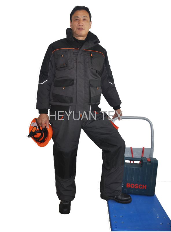 Padded Canvas Winter Work Coveralls Comfortable With Elasticated Cuffs And Waist