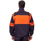 대조 색깔 분리가능한 소매를 가진 주황색 산업용 작업 재킷 100%년 면